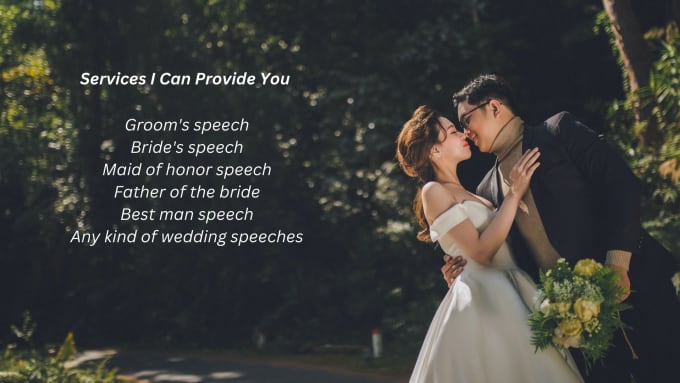 Gig Preview - Write you the most memorable,emotional,funny wedding speech