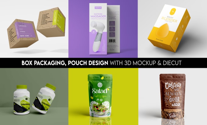 Gig Preview - Do pouch design, food packaging, box packaging