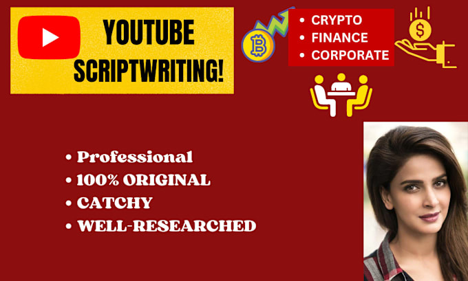 Gig Preview - Write youtube scripts about cryptocurrency and nfts