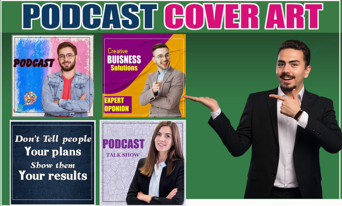 Gig Preview - Designs your podcast cover art and logo designs