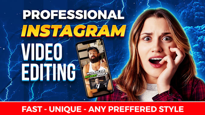 Gig Preview - Be your professional instagram video editor