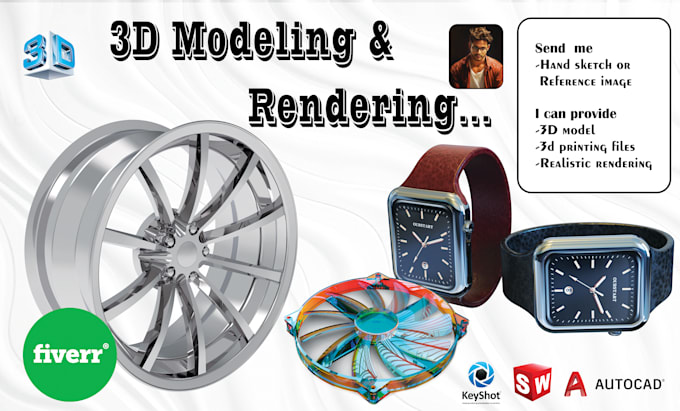 Gig Preview - Create stunning 3d product designs and realistic renders