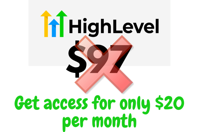 Gig Preview - Give you gohighlevel for 20 USD per month