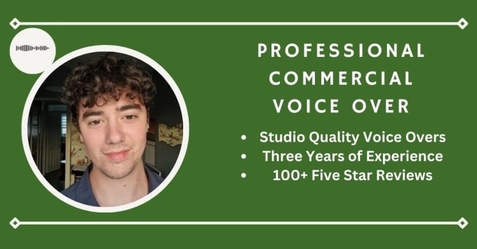 Gig Preview - Record professional commercial voiceover