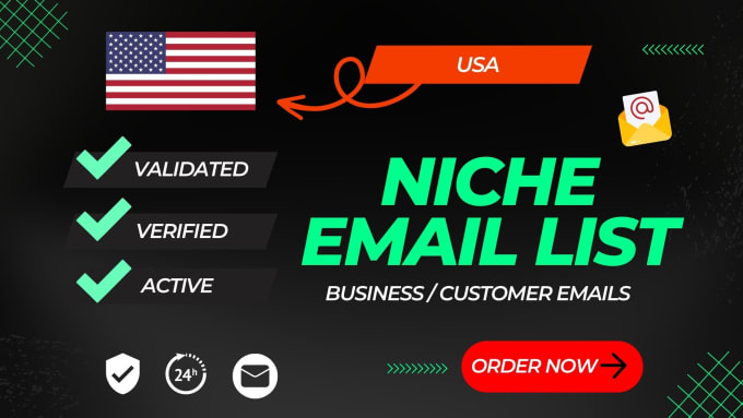 Gig Preview - Find active and verified niche USA email list for email marketing