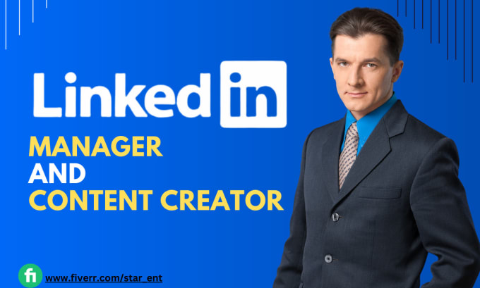 Gig Preview - Be your linkedin marketing manager and content creator