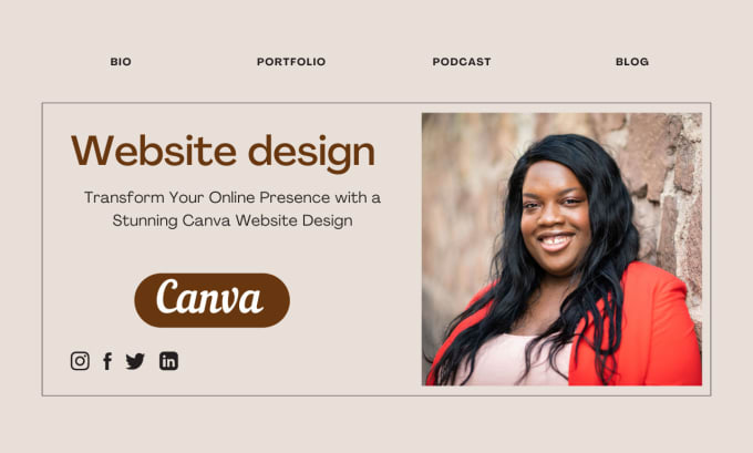 Bestseller - craft stunning canva web designs for digital presence