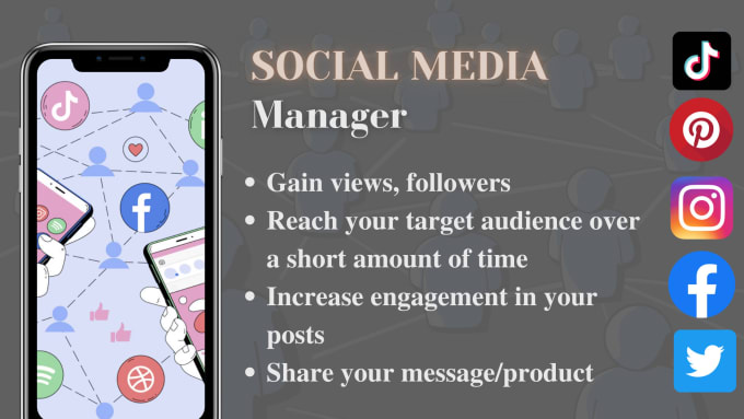 Gig Preview - Manage your social media account