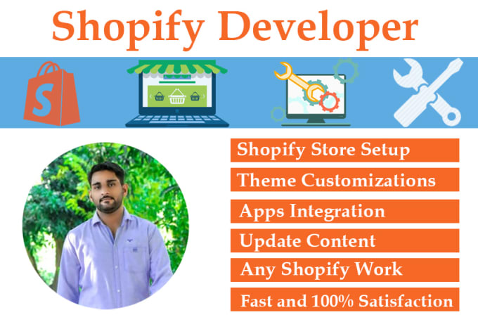 Gig Preview - Shopify developer, set up shopify store, theme customization