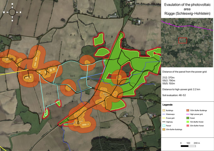 Gig Preview - Qgis mapping and spatial analysis, solar and wind