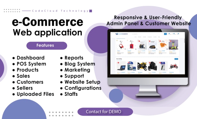 Gig Preview - Develop a readymade custom ecommerce website built with laravel