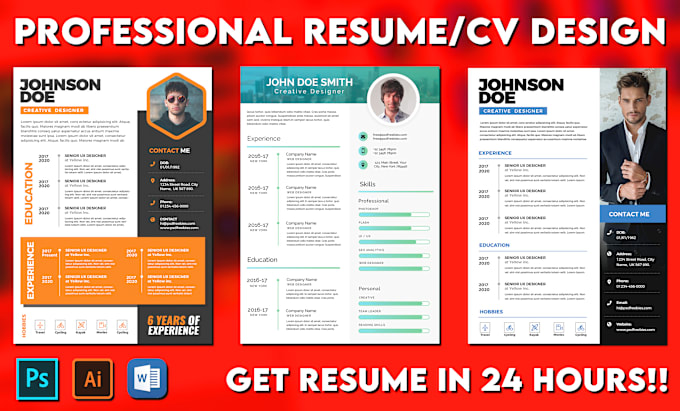 Gig Preview - Do best infographic design and cv resume design