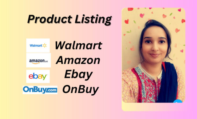 Gig Preview - List your products on walmart amazon ebay onbuy