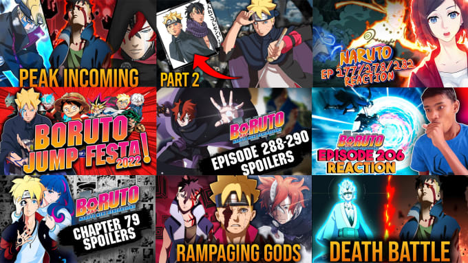 Gig Preview - Create an eye catching boruto thumbnail for you