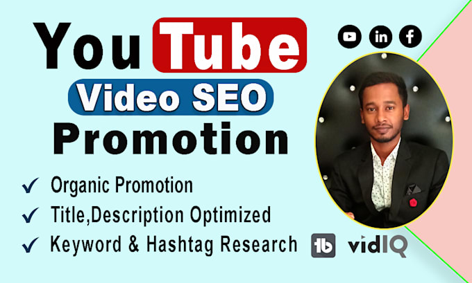 Bestseller - do youtube video SEO and organic promotion for real audience