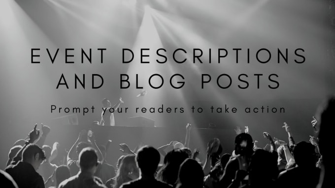 Gig Preview - Write descriptions and articles for your event pages