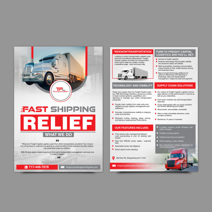 Gig Preview - Design a unique logistics flyer design for your business