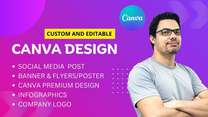 Gig Preview - Create any design using canva