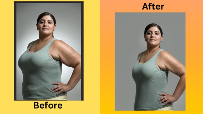 Gig Preview - Remove double chin, face, and body slimming and retouching