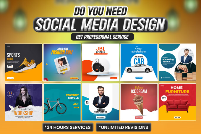 Gig Preview - Do social media post facebook linkedin instagram flyer banner cover ads design