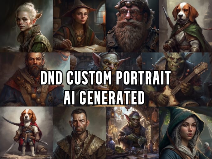 Gig Preview - Create custom dnd character portrais with ai