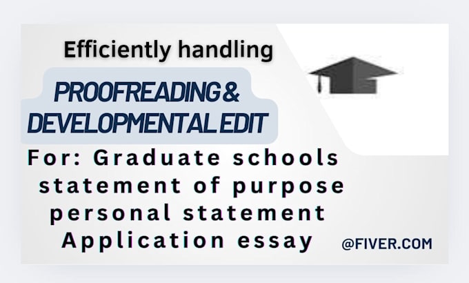 Gig Preview - Proofread edit statement of purpose sop or personal statement