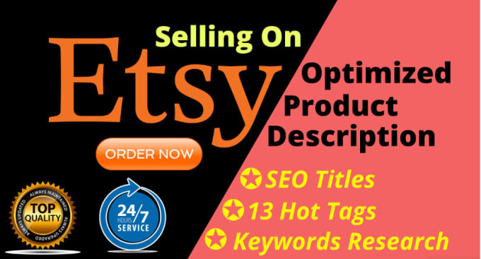 Gig Preview - Write etsy product listing descriptions to boost etsy sales