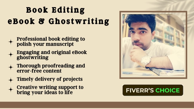 Gig Preview - Professionally help you in book editing short story and ghostwriting