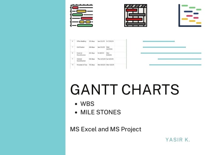 Gig Preview - Create wbs or gantt chart in excel or ms project