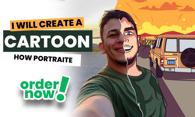 Gig Preview - Create custom digital cartoon portraits