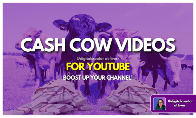 Gig Preview - Create your cash cow videos for youtube