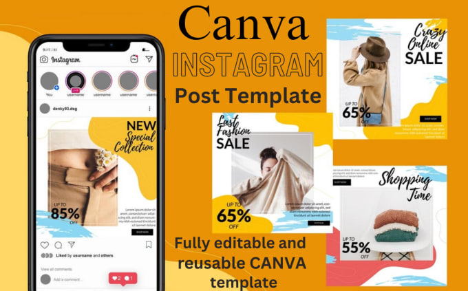 Gig Preview - Design unique canva instagram post templates