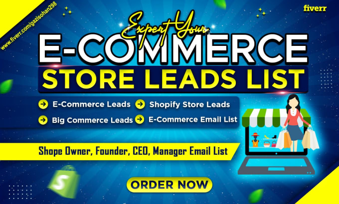 Gig Preview - Provide a verified  b2b email list of ecommerce and shopify store owners leads