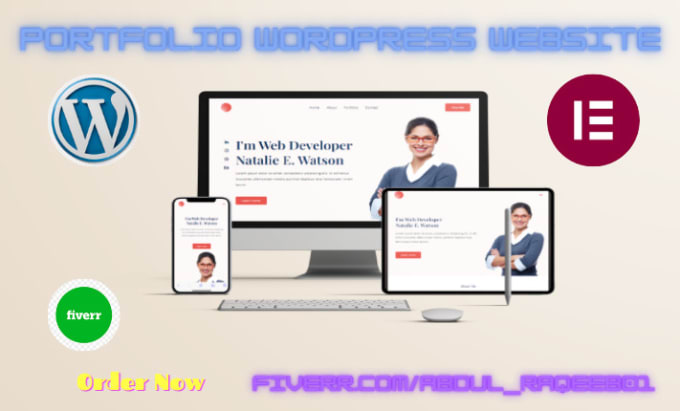 Gig Preview - Build personal portfolio website, business website, landing page, wordpress blog