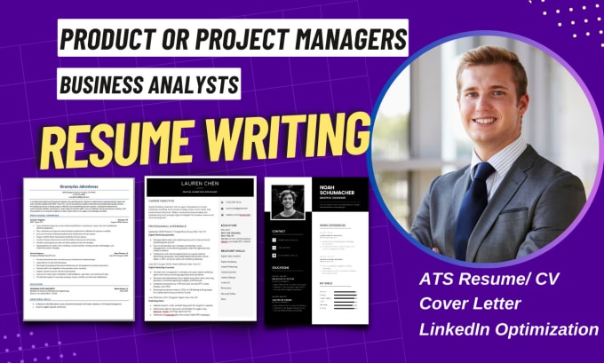 Gig Preview - Write product and project manager resume, scrum master, business owner ats cv cl