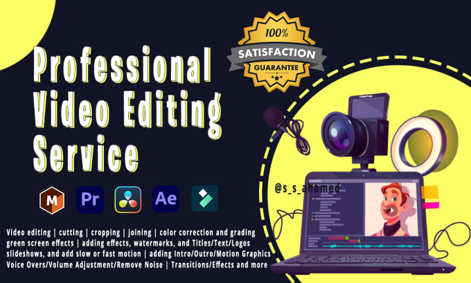 Gig Preview - Do professional video editing services