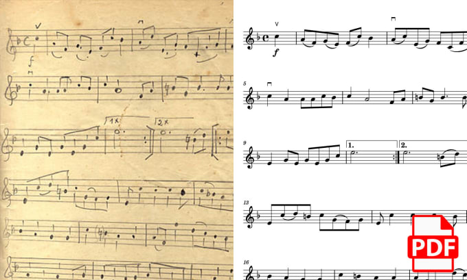 Gig Preview - Digitalize your handwritten sheet music to PDF file