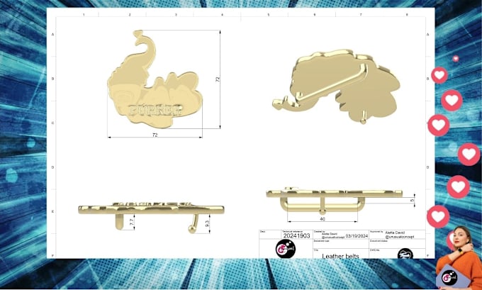 Gig Preview - Create a detailed backpack design to your specifications and accessories