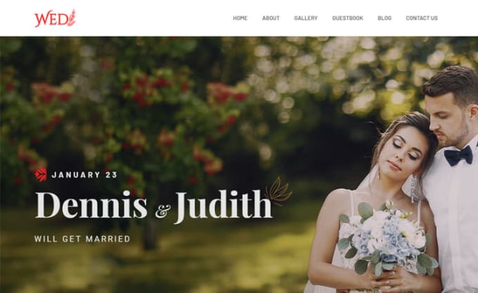 Gig Preview - Personalized wedding websites for your big day