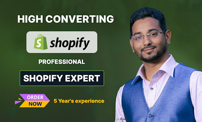 Gig Preview - Create a high converting shopify store with custom design