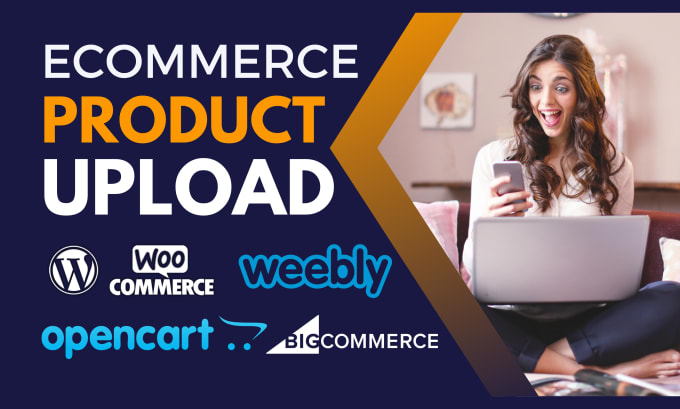 Gig Preview - Upload products or add products to shopify woocommerce and ecommerce store