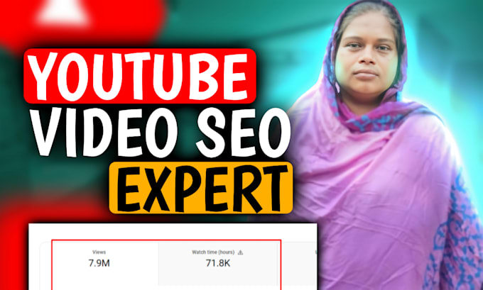 Gig Preview - Do youtube video seo expert your video top ranking growth manager