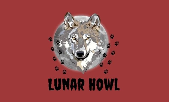 Gig Preview - Create a stunning moonlit wolf graphic design