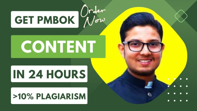 Gig Preview - Write project management pmpbok content within 24 hours