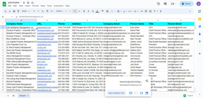 Gig Preview - Find the email, phone, address, websites excel data entry