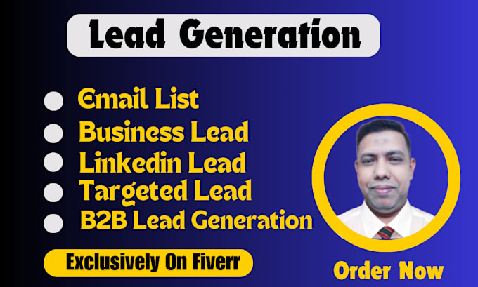 Gig Preview - Provide b2b lead generation linkedin and email list prospecting