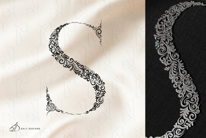 Gig Preview - Design custom luxury ornamental initial typography