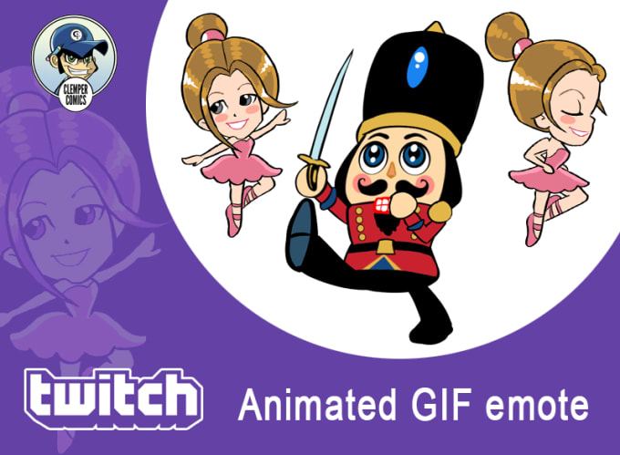 Gig Preview - Create a animated GIF and emotes for twitch