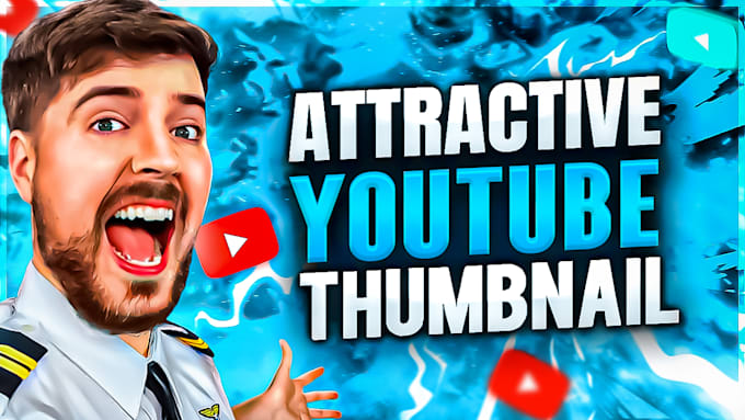 Gig Preview - Design attractive youtube thumbnail design in 3 hours