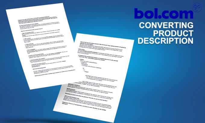 Gig Preview - Write you a converting product description for platform sales like bol